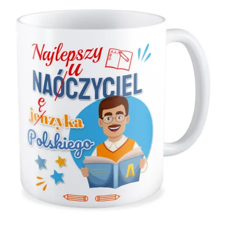 Kubek na DZIEŃ NAUCZYCIELA Najlepszy nauczyciel języka polskiego